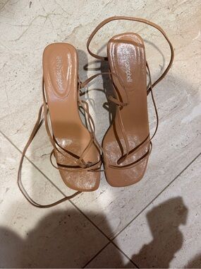 Jeffrey Campbell tan heels